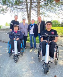PICTURED: Martha Gustafson with her Cheelcare Companion alongside Roy and Mary Ellis, Judy Black, Karen Stintz.